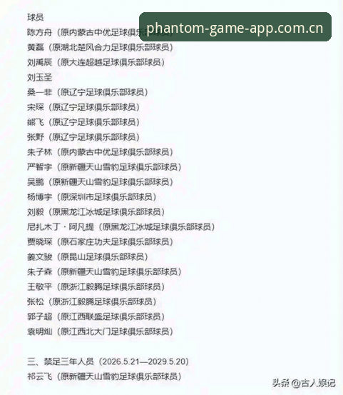 中国足协第三批禁足名单深度评测：透视足球反腐风暴的全面冲击